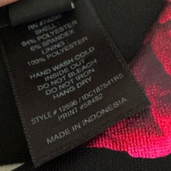 Enfocus‎ Studio Womens 12 Sleeveless Midi Dress Black Floral Metallic Sheath - Picture 5 of 7